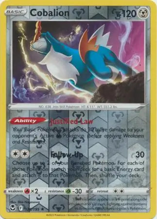 Cobalion 126/195 (SWSH12: Silver Tempest)  - Reverse Holofoil