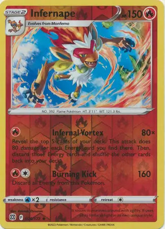 Infernape 026/172 (SWSH09: Brilliant Stars)  - Reverse Holofoil