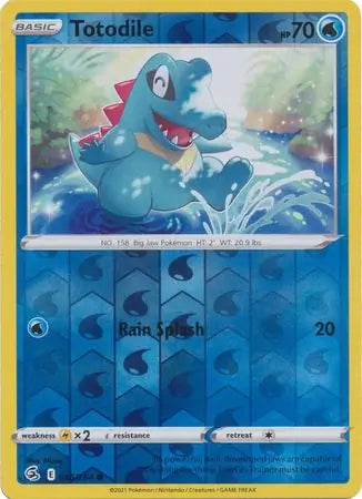 Totodile 055/264 (SWSH08: Fusion Strike)  - Reverse Holofoil