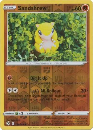 Sandshrew 131/264 (SWSH08: Fusion Strike)  - Reverse Holofoil