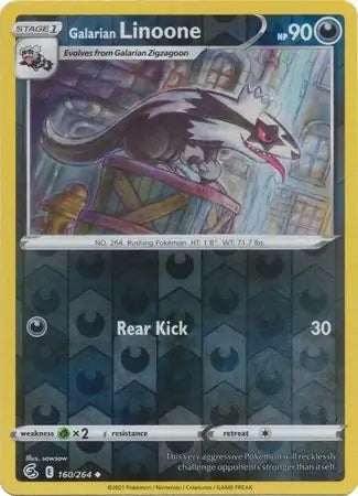 Galarian Linoone 160/264 (SWSH08: Fusion Strike)  - Reverse Holofoil