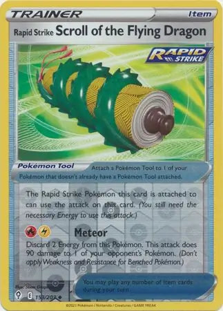 Rapid Strike Scroll of the Flying Dragon 153/203 (SWSH07: Evolving Skies)  - Reverse Holofoil