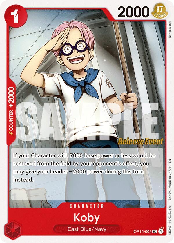 Koby OP15 009 OP15-009 (Adventure on Kami's Island Release Event Cards) 