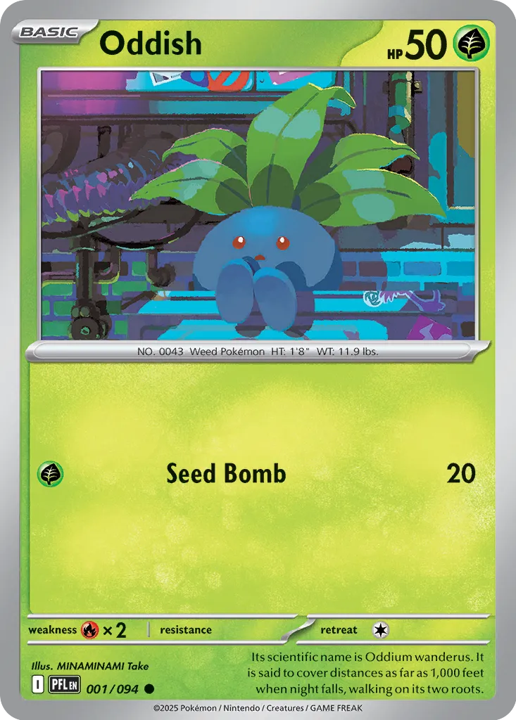 Oddish 001/094 (ME02: Phantasmal Flames) 