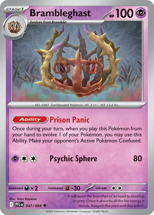 Brambleghast 047/094 (ME02: Phantasmal Flames)  - Reverse Holofoil