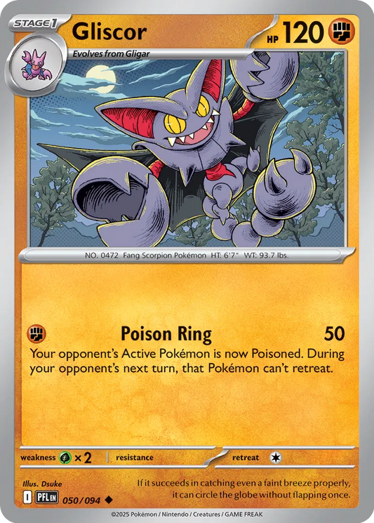 Gliscor 050/094 (ME02: Phantasmal Flames)  - Reverse Holofoil