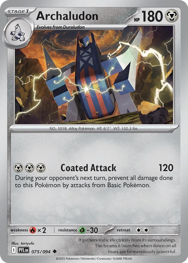 Archaludon 075/094 (ME02: Phantasmal Flames)  - Reverse Holofoil