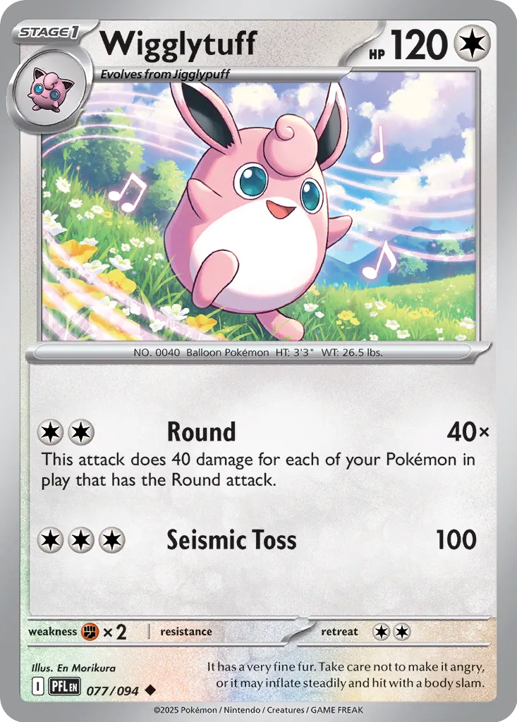 Wigglytuff 077/094 (ME02: Phantasmal Flames)  - Reverse Holofoil