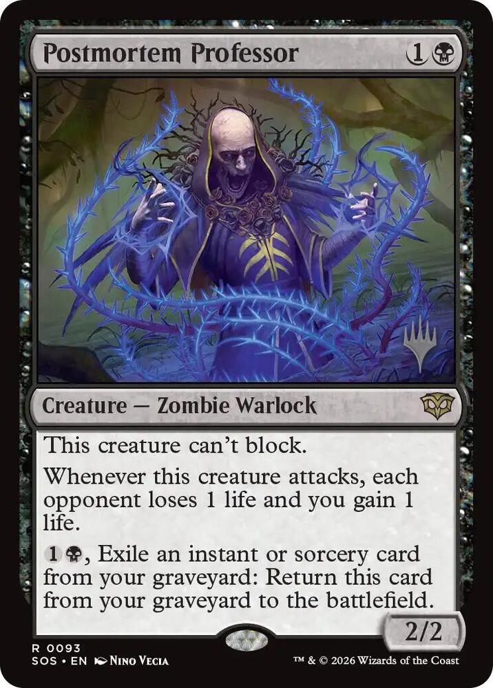Postmortem Professor 93 (Promo Pack: Secrets of Strixhaven)  - Foil