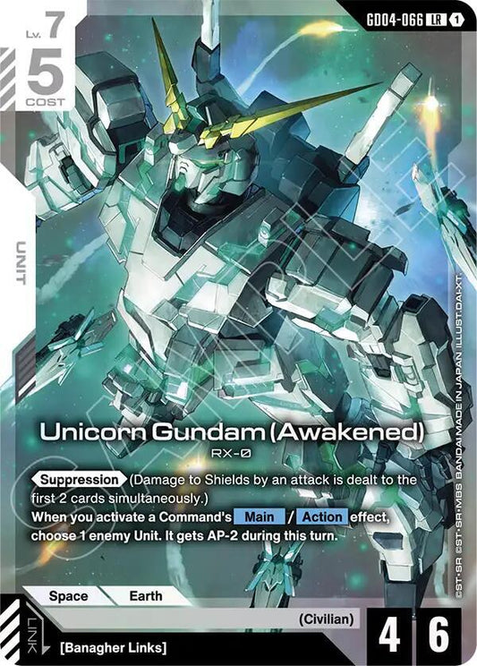 Unicorn Gundam (Awakened) GD04-066 (Phantom Aria)  - Holofoil