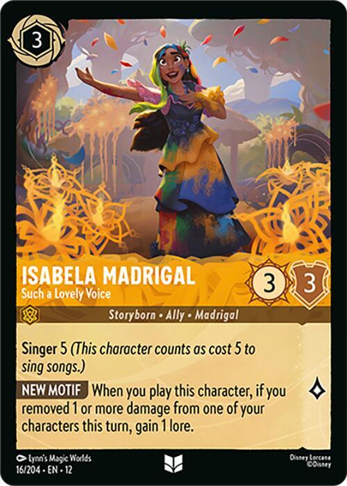 Isabela Madrigal, Such a Lovely Voice 16/204 (Wilds Unknown)  - Cold Foil