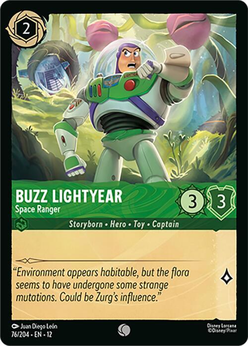 Buzz Lightyear, Space Ranger 76/204 (Wilds Unknown)  - Cold Foil