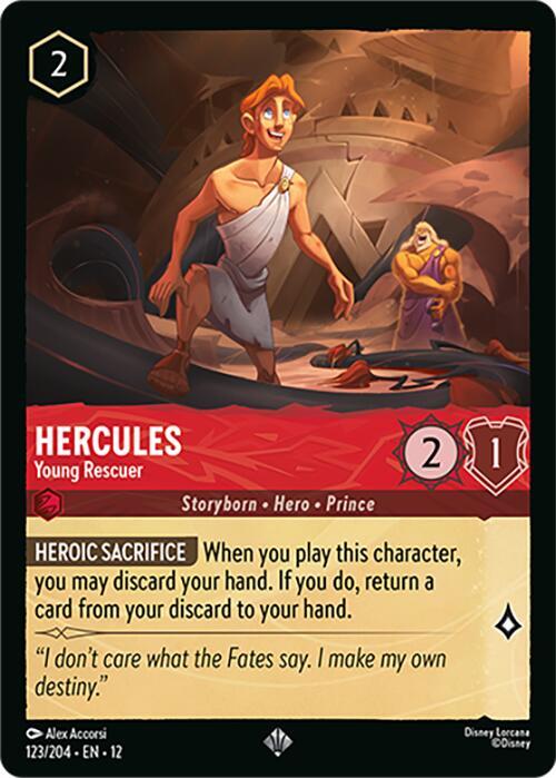 Hercules, Young Rescuer 123/204 (Wilds Unknown)  - Cold Foil