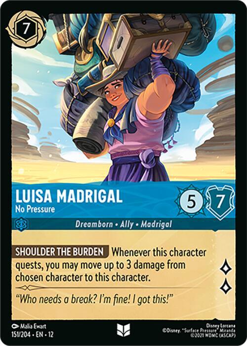 Luisa Madrigal No Pressure 151/204 (Wilds Unknown)  - Cold Foil
