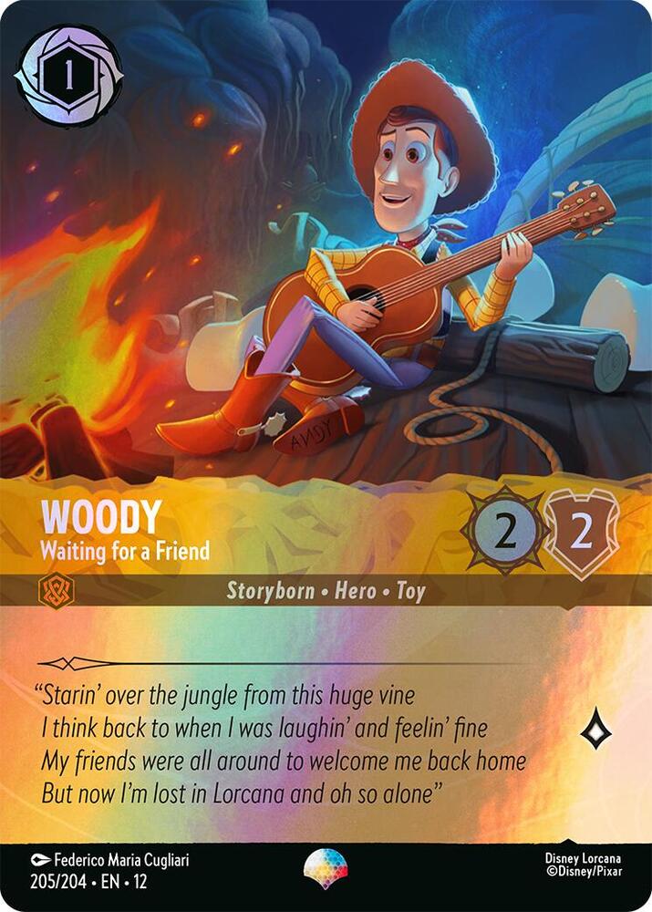 Woody, Waiting for a Friend 205/204 (Wilds Unknown)  - Rainbow Holofoil