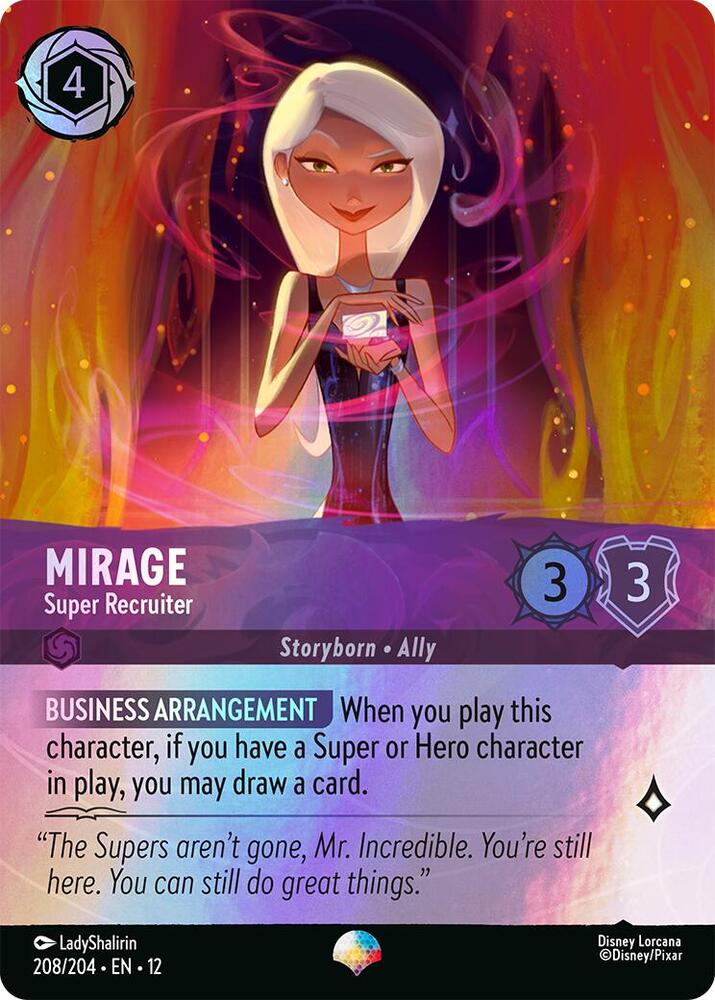 Mirage, Super Recruiter 208/204 (Wilds Unknown)  - Rainbow Holofoil