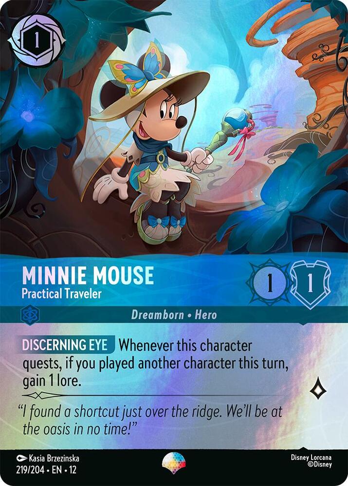 Minnie Mouse Practical Traveler Epic 219/204 (Wilds Unknown)  - Holofoil