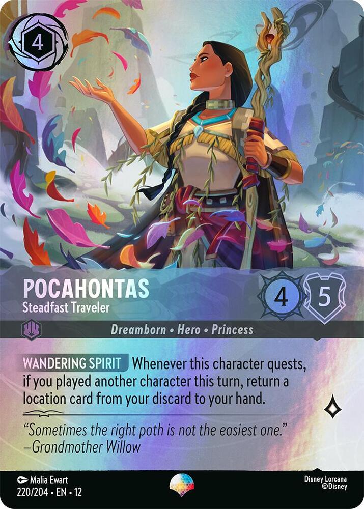 Pocahontas Steadfast Traveler Epic 220/204 (Wilds Unknown)  - Holofoil
