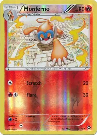 Monferno 19/114 (XY - Steam Siege)  - Reverse Holofoil