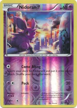 Nidoran M 43/114 (XY - Steam Siege)  - Reverse Holofoil