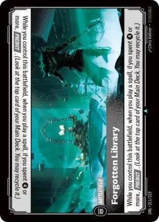 Forgotten Library 211/219 (Unleashed) 
