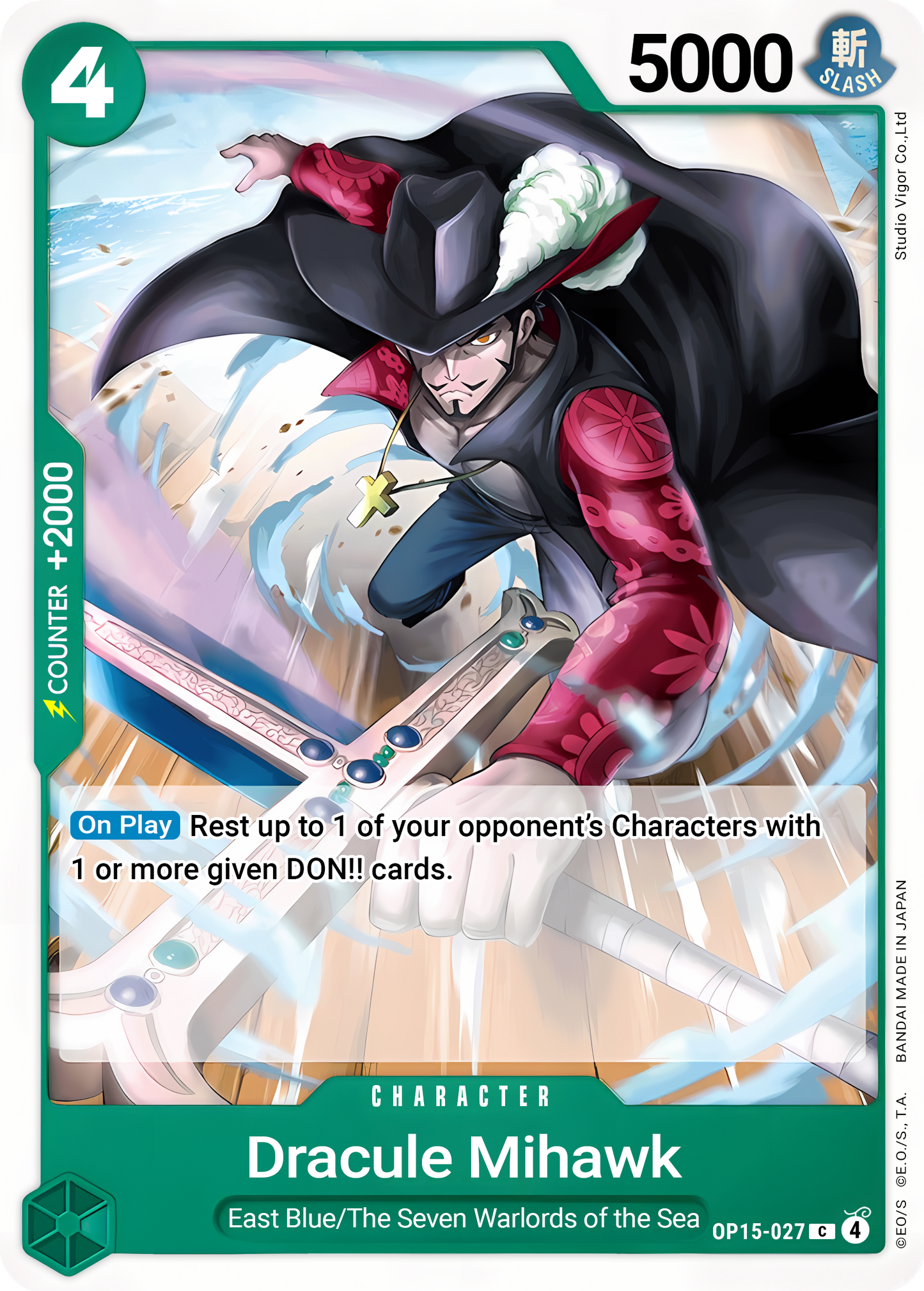 Dracule Mihawk OP15-027 (Adventure on Kami's Island) 