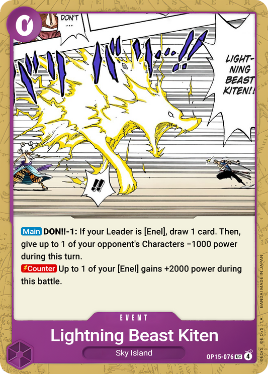 Lightning Beast Kiten OP15-076 (Adventure on Kami's Island) 