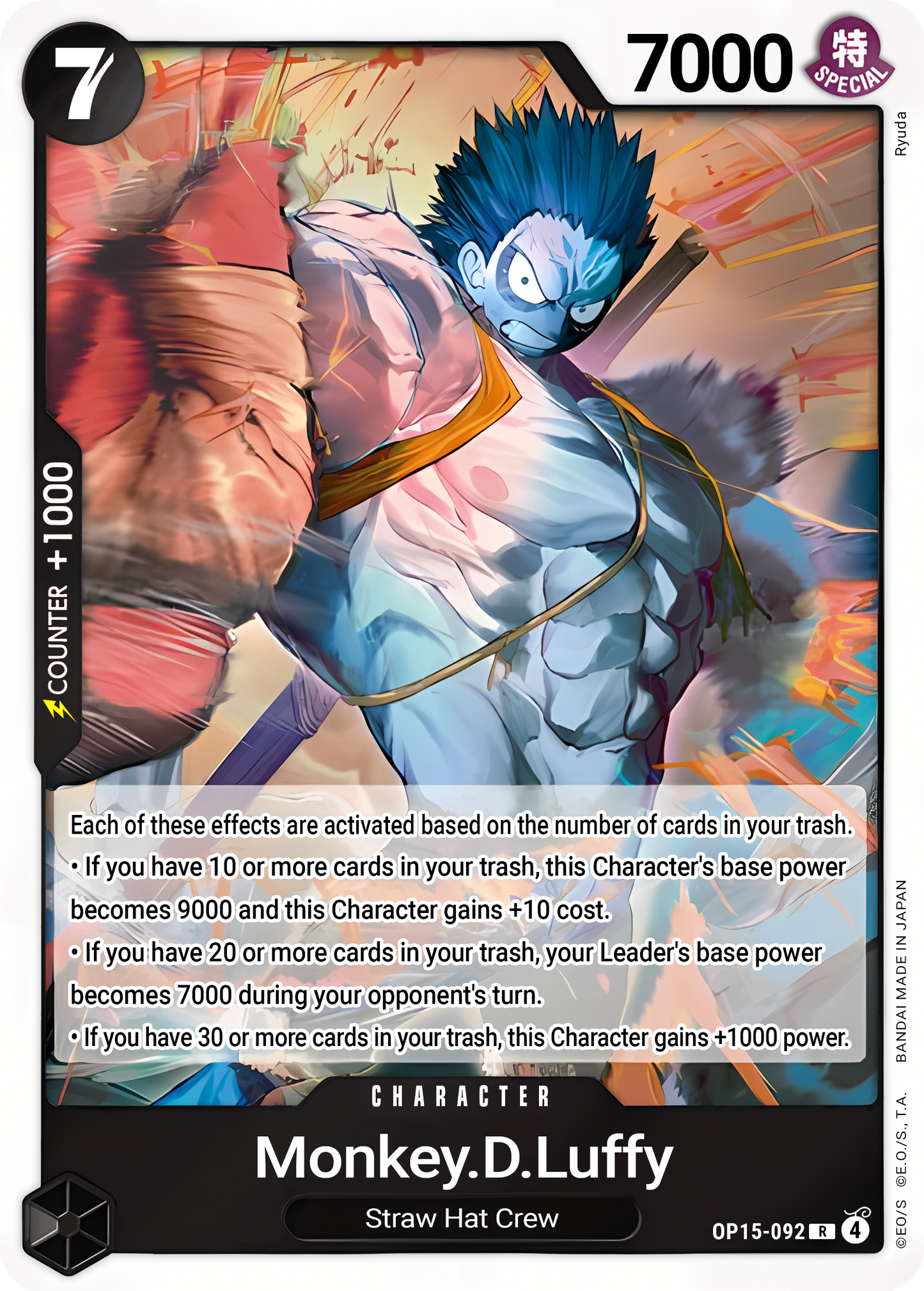 Monkey.D.Luffy OP15-092 (Adventure on Kami's Island)  - Foil