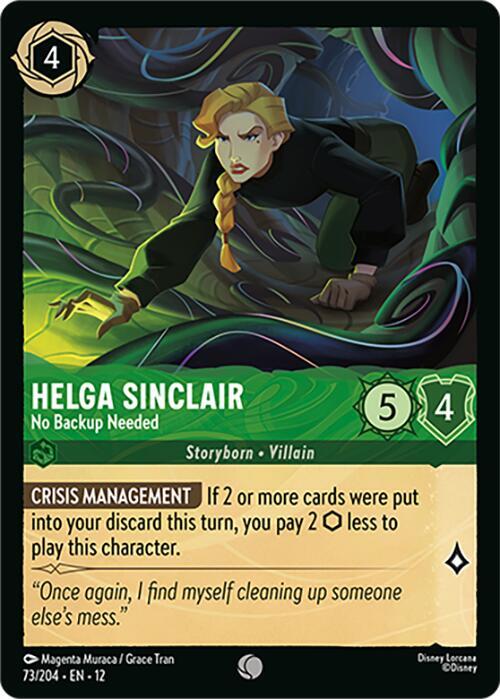 Helga Sinclair No Backup Needed 73/204 ()  - Cold Foil
