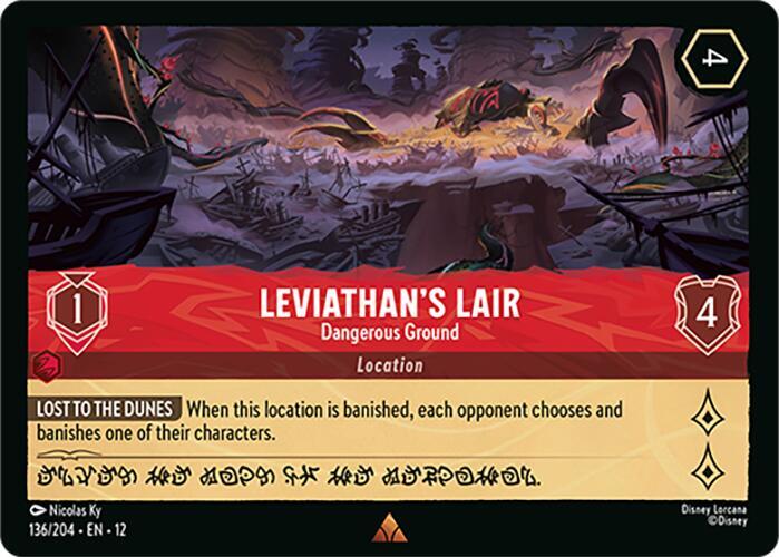 Leviathan's Lair, Dangerous Ground 136/204 (Wilds Unknown)  - Cold Foil