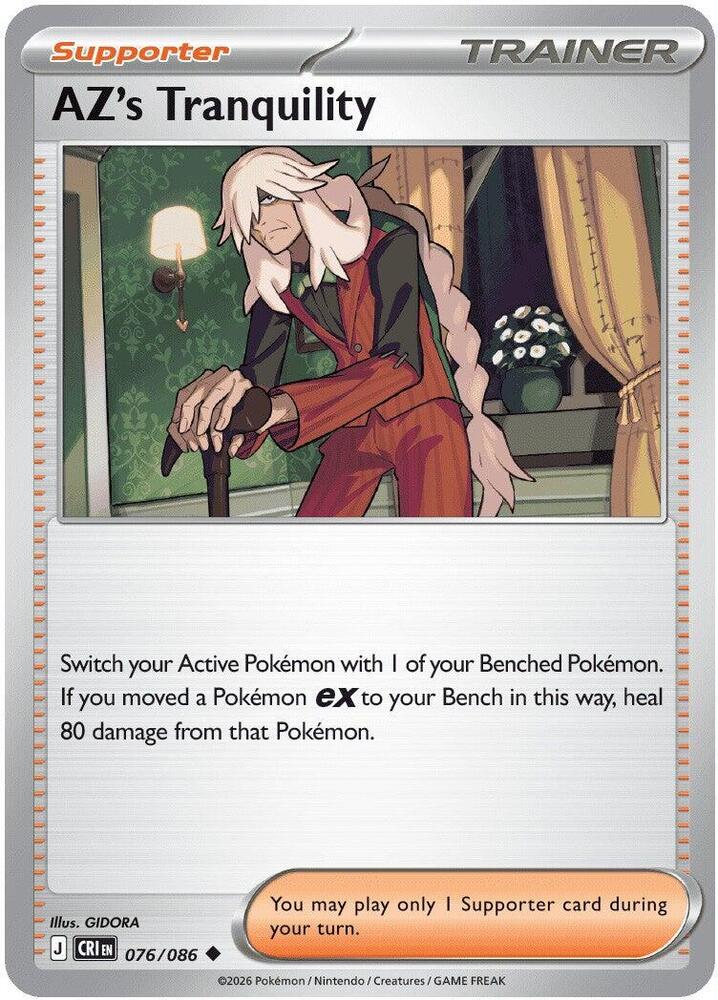 AZ's Tranquility 076/086 (ME04: Chaos Rising)  - Reverse Holofoil