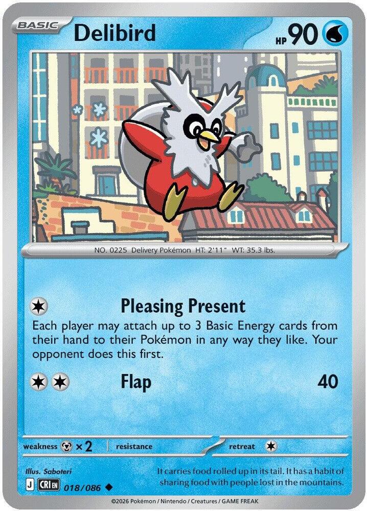Delibird 018/086 (ME04: Chaos Rising) 