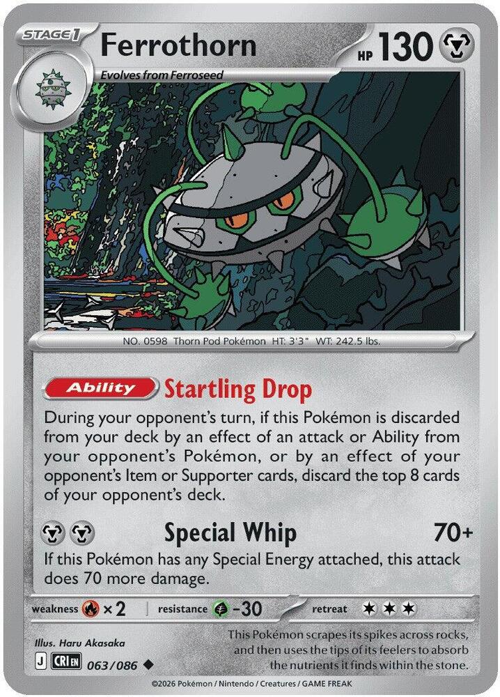Ferrothorn 063/086 (ME04: Chaos Rising)  - Reverse Holofoil