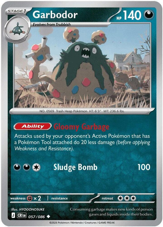 Garbodor 057/086 (ME04: Chaos Rising)  - Reverse Holofoil