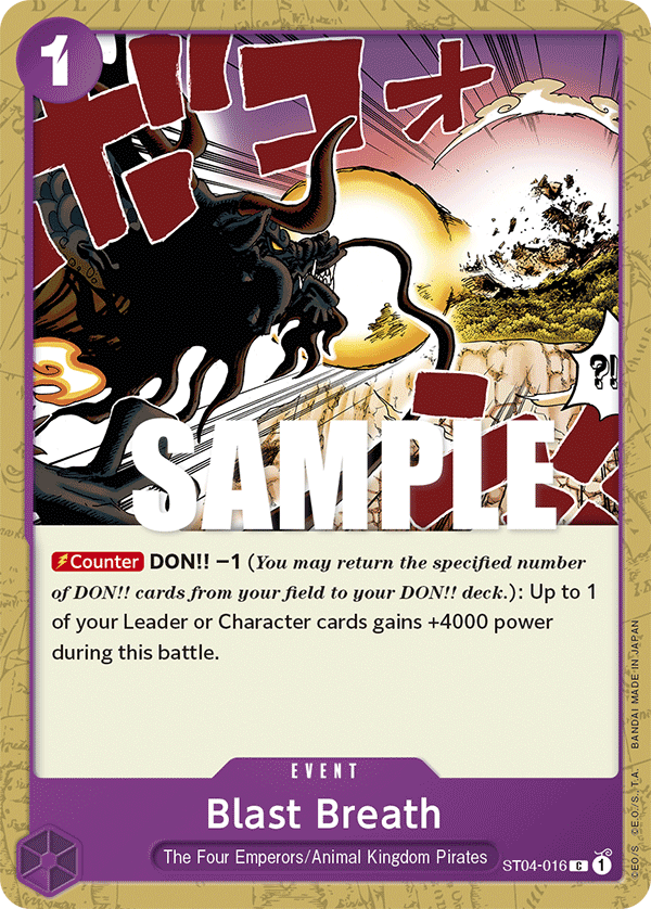 Blast Breath ST04-016 (Starter Deck 4: Animal Kingdom Pirates) 