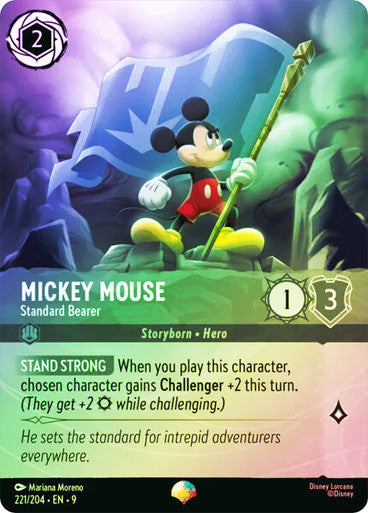 Mickey Mouse, Standard Bearer 221/204 (Fabled)  - Holofoil