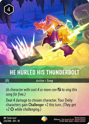 He Hurled His Thunderbolt 222/204 (Whispers in the Well)  - Rainbow Foil