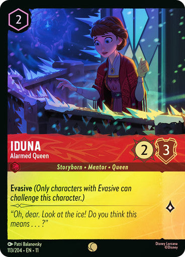 Iduna, Alarmed Queen 113/204 (Winterspell)  - Rainbow Foil