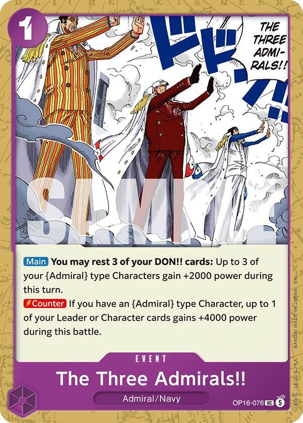 The Three Admirals OP16-076 (The Time of Battle) 