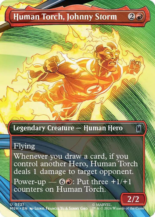 Human Torch, Johnny Storm 321 (Marvel Super Heroes)  - Borderless