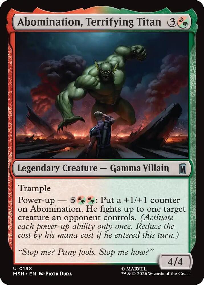 Abomination, Terrifying Titan 198 (Marvel Super Heroes)  - Foil