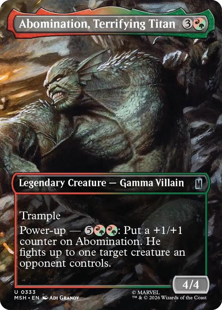 Abomination, Terrifying Titan 333 (Marvel Super Heroes)  - Borderless