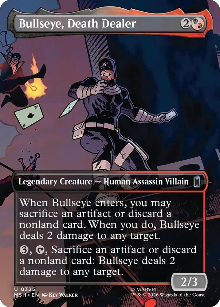 Bullseye, Death Dealer 325 (Marvel Super Heroes)  - Borderless Foil
