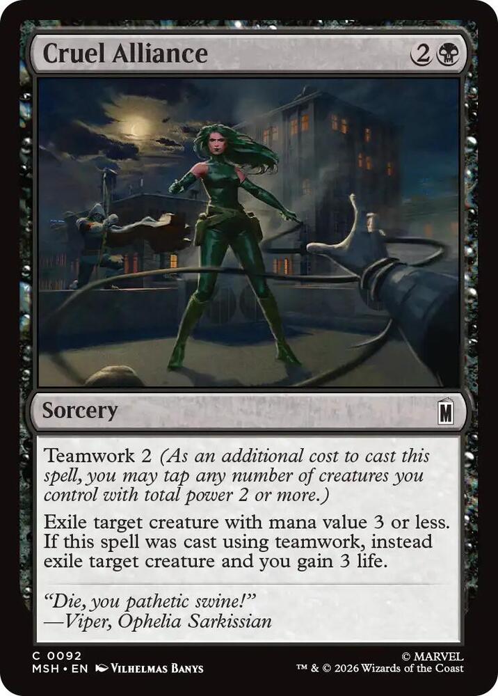 Cruel Alliance 92 (Marvel Super Heroes)  - Foil