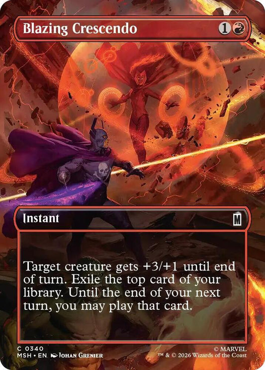 Blazing Crescendo 340 (Marvel Super Heroes)  - Borderless Foil