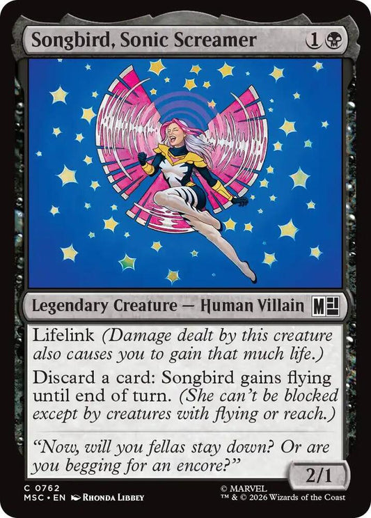 Songbird, Sonic Screamer 762 (Commander: Marvel Super Heroes)  - Foil