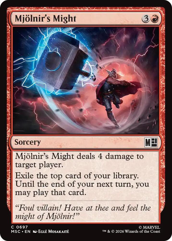 Mjollnirs Might 697 (Commander: Marvel Super Heroes)  - Foil
