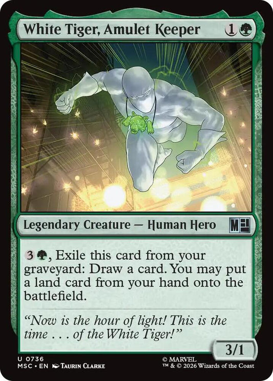 White Tiger Amulet Keeper 736 (Commander: Marvel Super Heroes)  - Foil