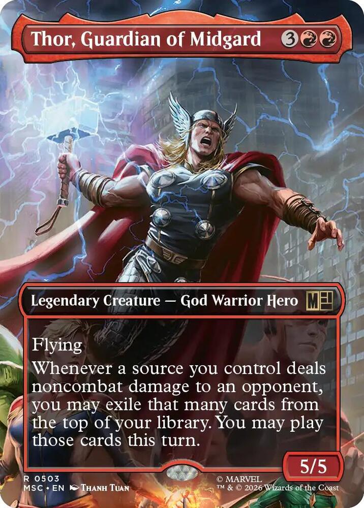 Thor Guardian of Midgard Borderless 503 (Commander: Marvel Super Heroes) 