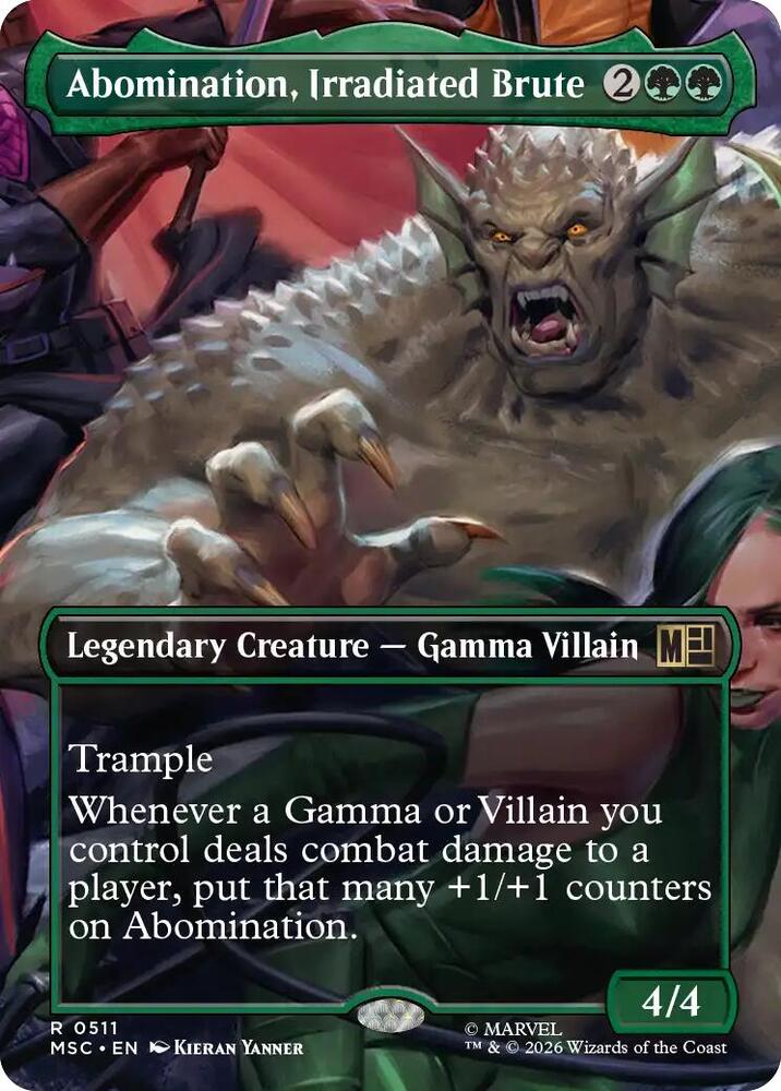 Abomination Irradiated Brute Borderless 511 (Commander: Marvel Super Heroes)  - Foil